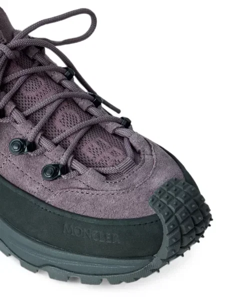 Sneakerși Moncler Trailgrip din piele de căprioară violet