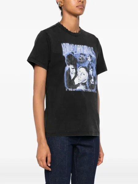 Tricou Adidas cu imagine cu dungi albastru
