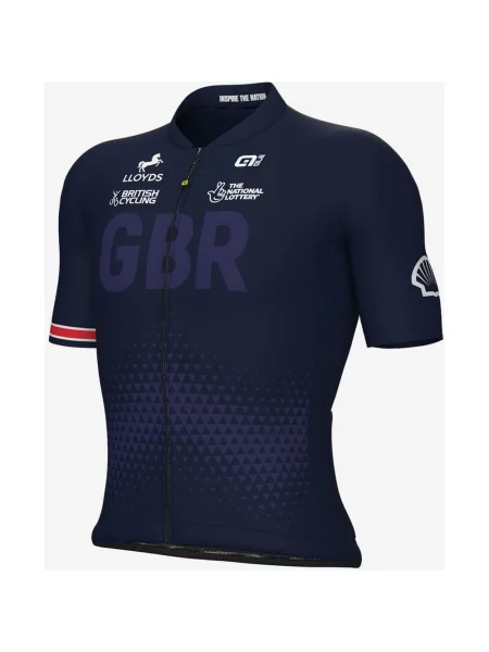 Koszulka rowerowa Britain Federation krótki rękaw ciemny S niebieski