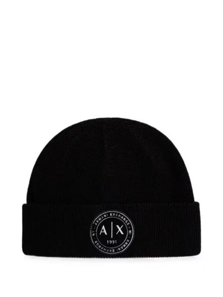 Căciulă Armani Exchange cu autograf negru