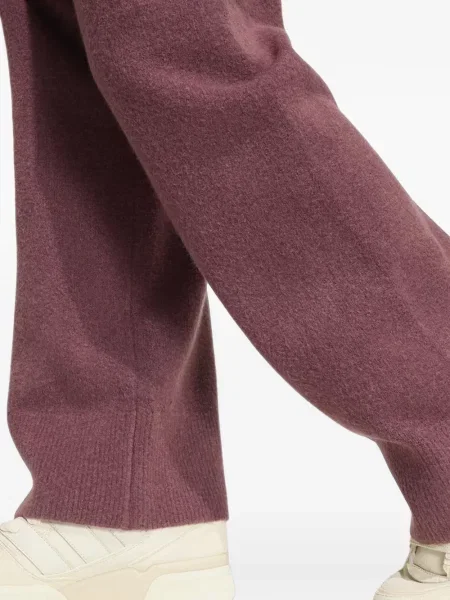 Pantaloni Adidas cu broderie tricotate roșu