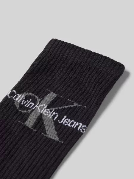 Skarpety z nadrukiem z logo Ck Calvin Klein czarne