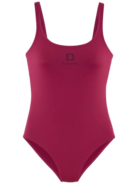 Elbsand Costum de baie întreg mov zmeură / negru alb