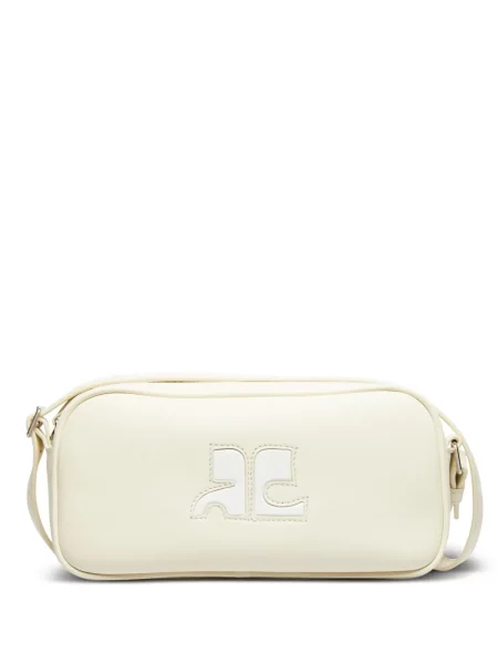 Torebka bagietka Courreges skórzana żółta