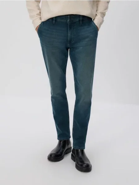 Reserved Джинси slim з вареним ефектом indigo jeans 