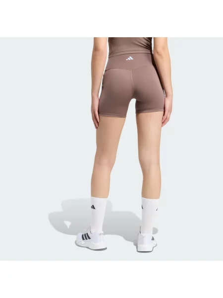 Legíny 3 Stripes Studio All Me Booty Short hnědé