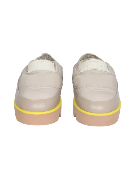 Sneakersy Msgm skórzane beżowe