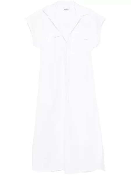 Rochie midi Dondup până la genunchi de costum alb