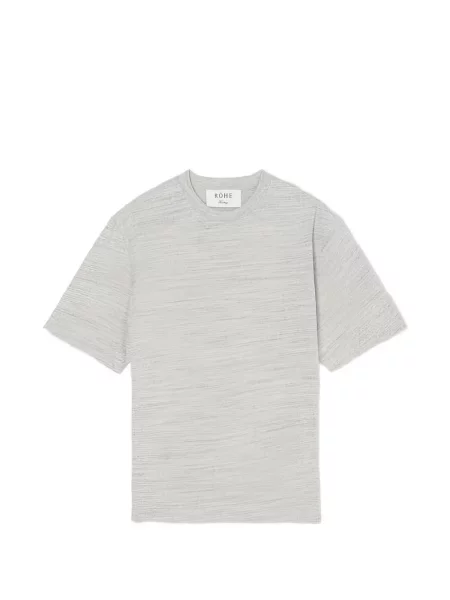 Tricou Róhe din jerseu gri