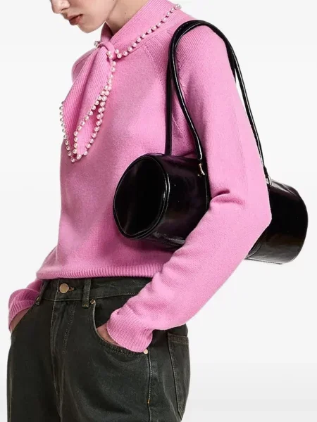 Pulover Essentiel Antwerp cu perle roz