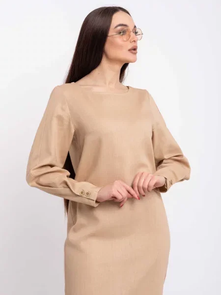 Лляна Сукня міді RiMari бежевий