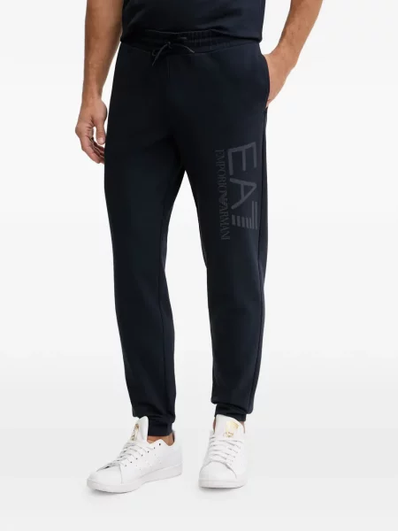 Pantaloni Ea7 Emporio Armani cu imagine alergare albastru