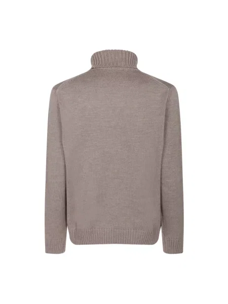 Sweter z golfem Incotex wełniany do golfa beżowy