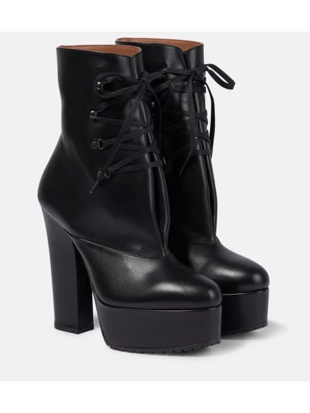 Cizme scurte Alaïa din piele negru