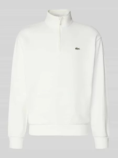 Lacoste Bluza Dresowa Typu Troyer weiss biała