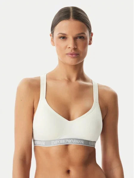 Sportovní podprsenka Emporio Armani Underwear bílá