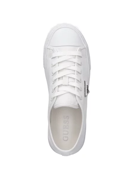 Sneakerși Guess cu platformă alb