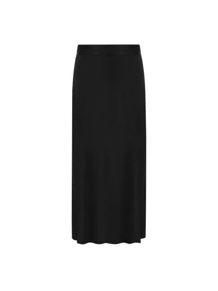 Satynowa spódnica midi Elisabetta Franchi czarna