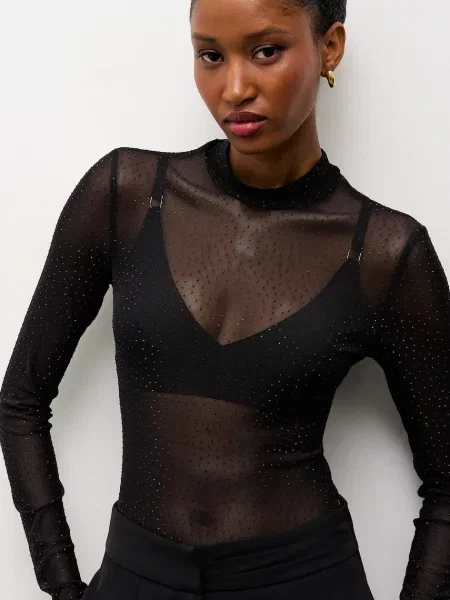 Bodi Answear.LAB s poludolčevitom crna