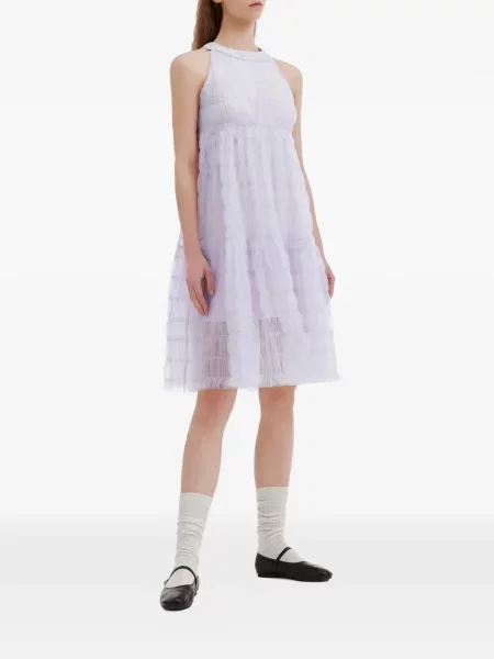 Rochie B+ab cu volane violet