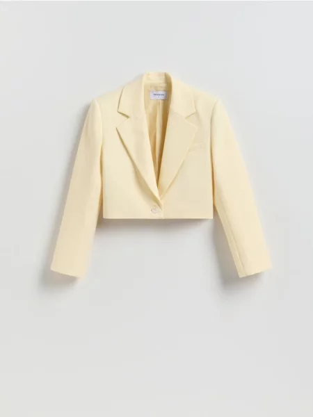 Reserved Короткий піджак світло-жовтий жовтий