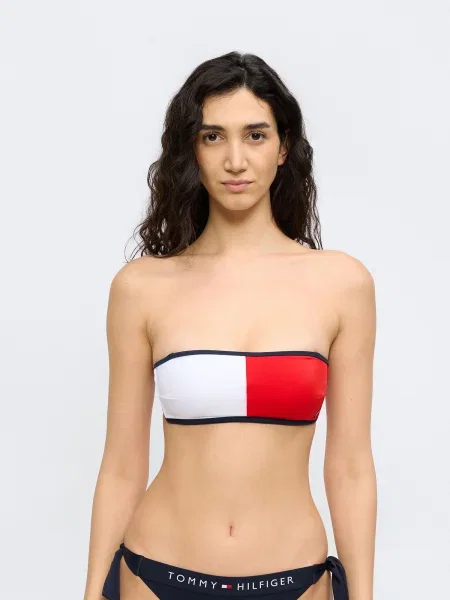 Tommy Hilfiger Underwear Bikinový top námornícka modrá biela červená