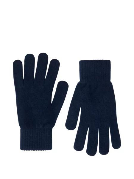 Rękawiczki Pringle Of Scotland z kaszmiru klasyczne niebieskie