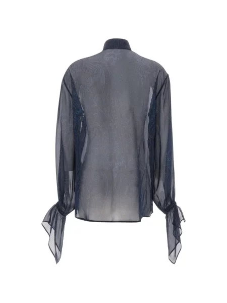 Cămașă Etro cu imagine cu model paisley albastru