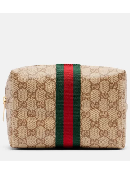 Geantă Gucci clasică din canvas bej