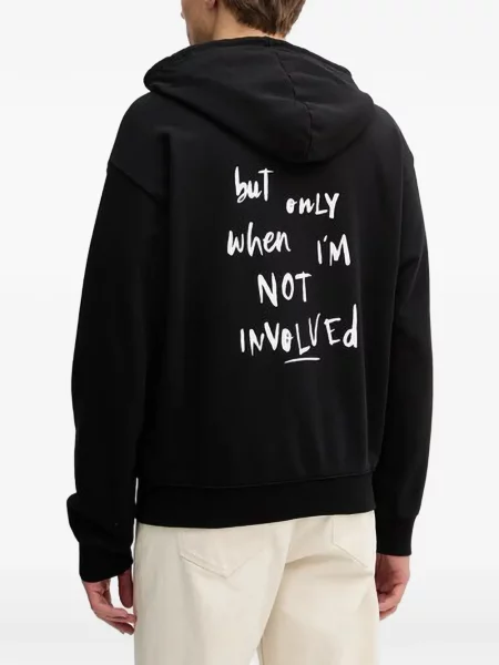 Hanorac cu glugă Benetton negru