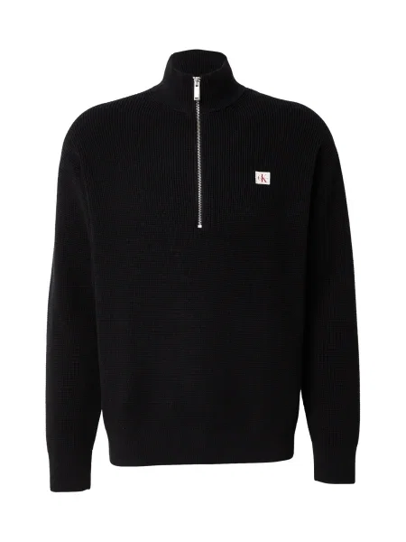 Calvin Klein Jeans Pulover negru alb