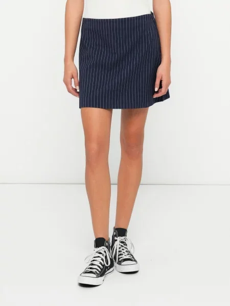 GAP Fustă bleumarin alb