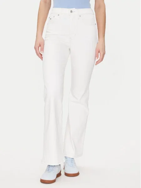 Tommy Jeans Jeansy Sylvia Hgh Flr biały