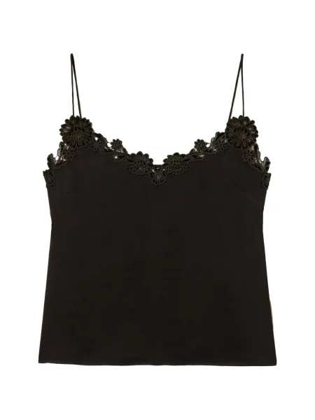 Top Twinset din satin negru