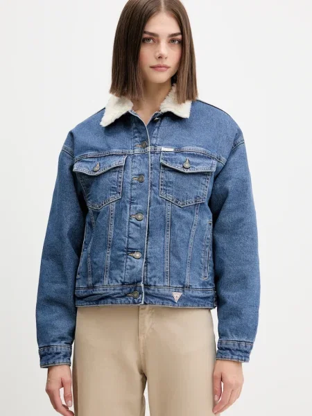 Guess Jeans geacă jeans albastru