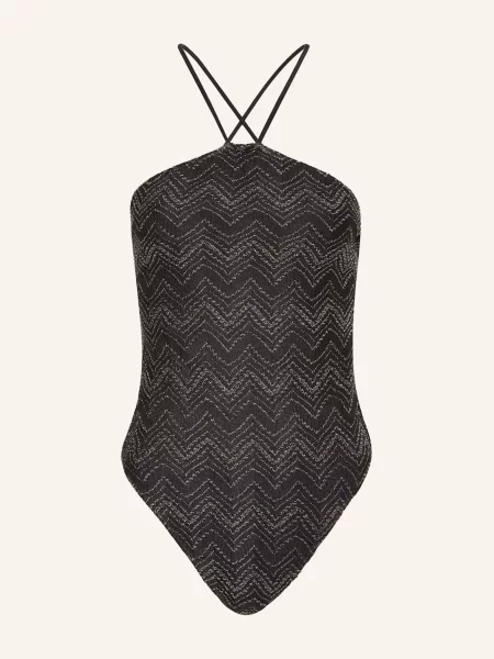 Missoni Strój Kąpielowy Wiązany Na Szyi Z Błyszczącą Przędzą schwarz czarny