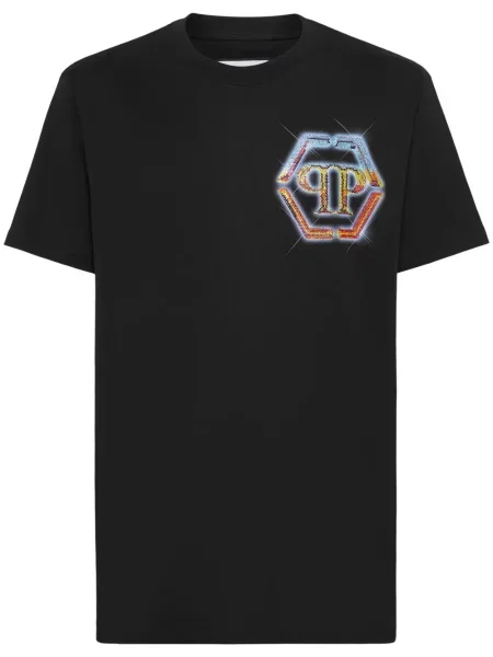 Tricou Philipp Plein cu imagine negru