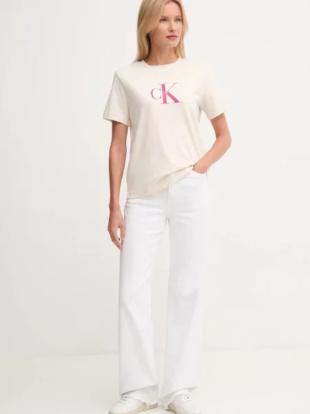 Calvin Klein Jeans kratka majica bež