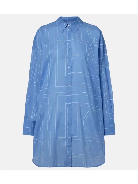 Cămașă Toteme cu broderie albastru