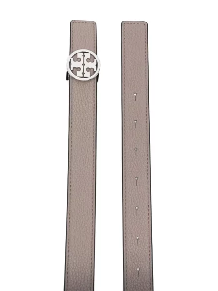 Opásaný reverzibilní pásek Tory Burch šedý