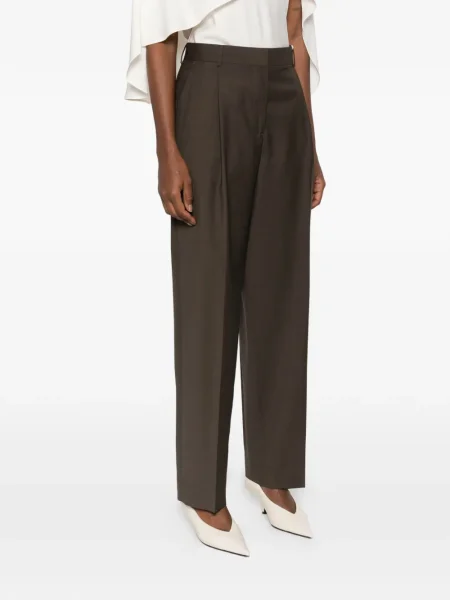 Pantaloni Toteme plisate maro