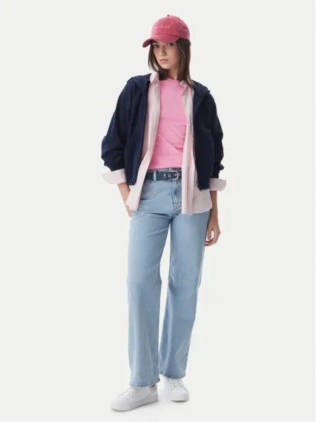 Tommy Jeans Bluza Flag Boxy Fit granatowy