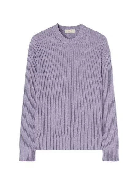 Hanorac crewneck Retori tricotate cu decolteu rotund violet