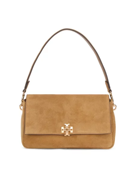 Torebka Tory Burch zamszowa brązowa