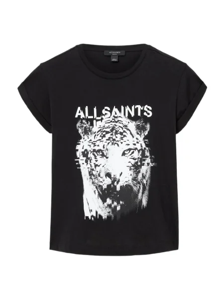 AllSaints Tricou STATIC ANNA negru alb