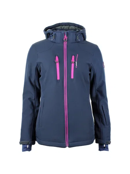 Geacă Peak Mountain softshell albastru