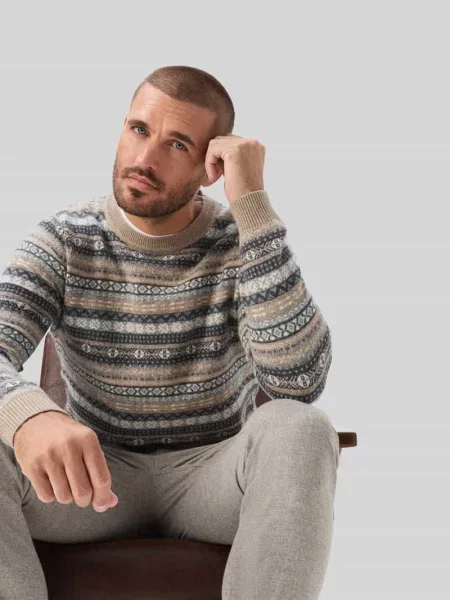 Sweter z kaszmiru z okrągłym dekoltem model Rick' Brax