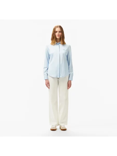 Lacoste Koszula Slim Fit Jasnoniebieska niebieski