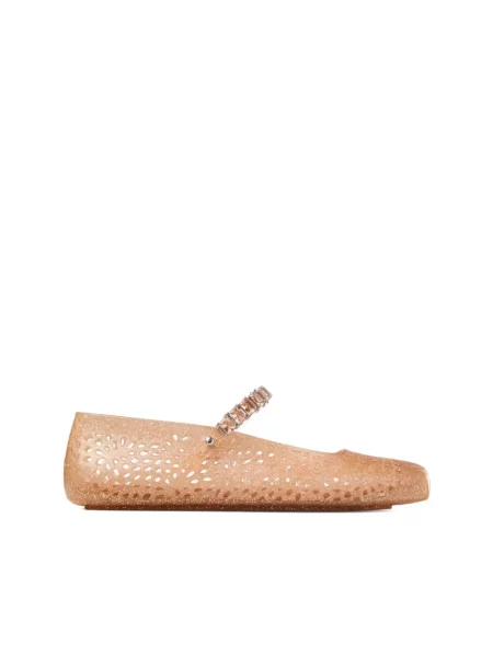 Lekkie balerinki Jimmy Choo brązowe