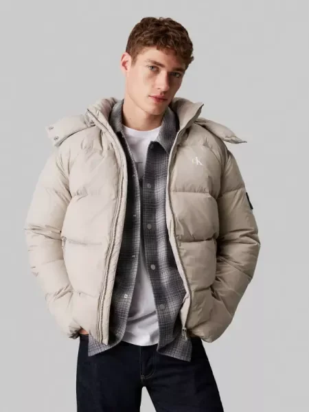 Calvin Klein Jeans Steppelt kabát bézs